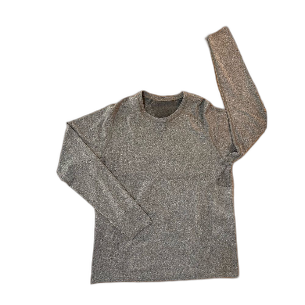 Lululemon Metal Vent Tech Long Sleeve Dark Heather Grey Seamless Workout Xl